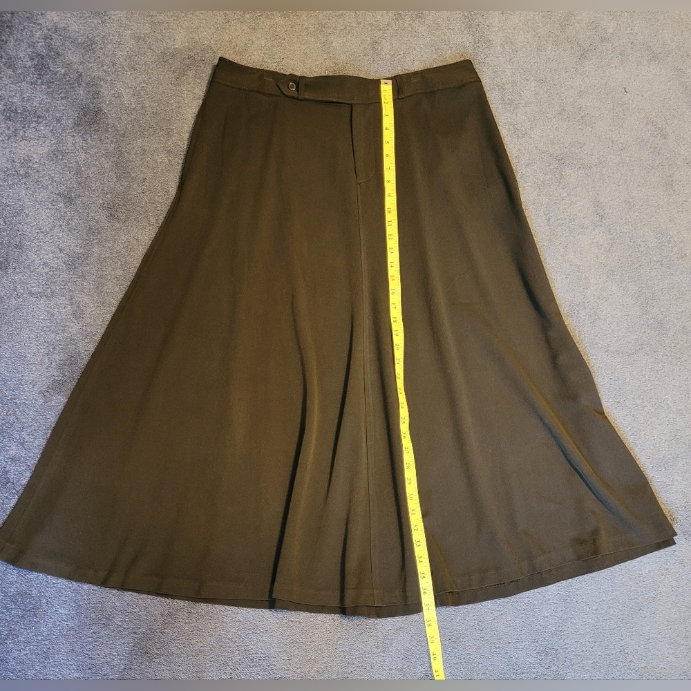 Grace Elements black flared trouser riding skirt women size 16